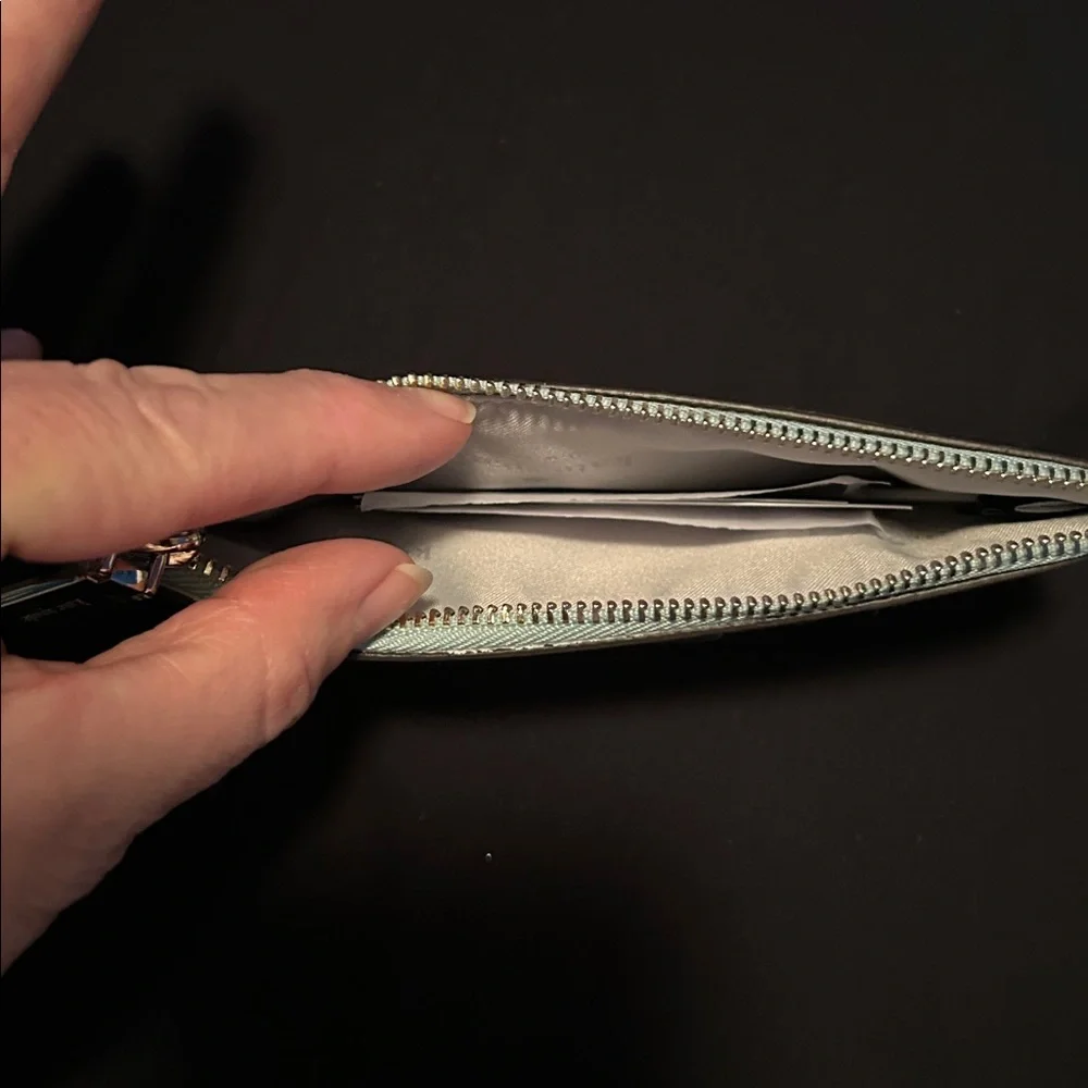 Kate Spade Seawater Green Kenzie Boxed Glitter Card Holder Wallet - Picture 15 of 15